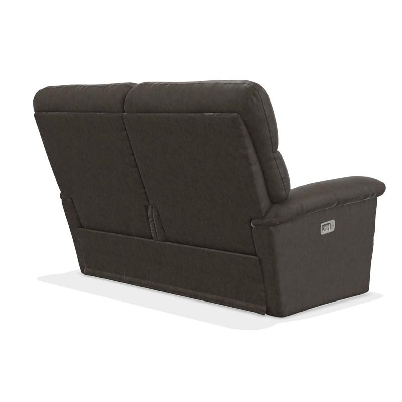Large Picture of La-Z-Boy Mateo Power Wall Reclining Loveseat w/ Headrest and Lumbar - Charcoal
