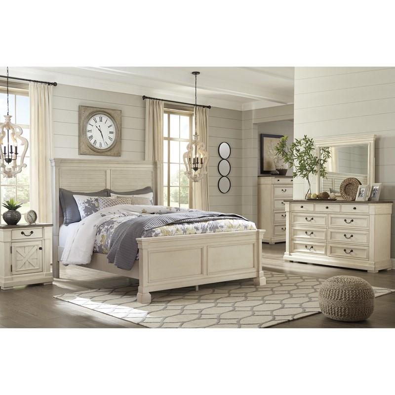 Large Picture of Signature Design by Ashley Bolanburg B647B12 Dresser and Mirror