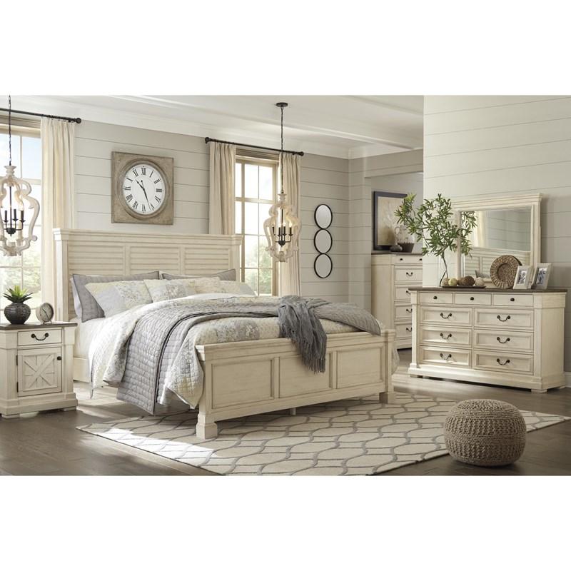 Large Picture of Signature Design by Ashley Bolanburg B647B12 Dresser and Mirror