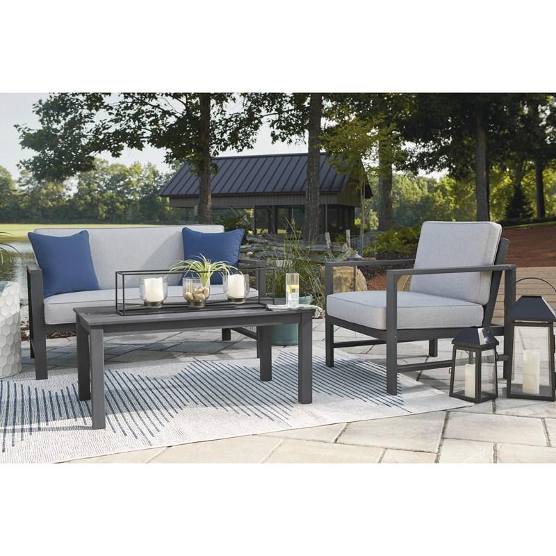 Large Picture of Signature Design by Ashley Fynnegan P349-034 Loveseat with Table