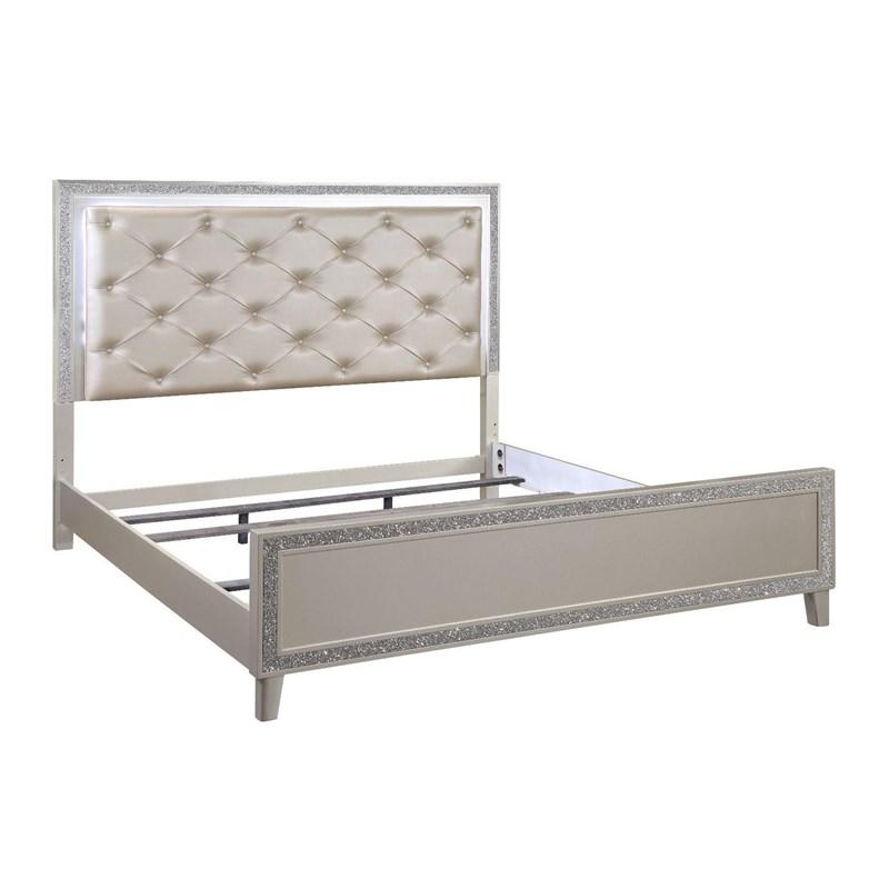 Large Picture of Acme Furniture Sliverfluff BD00239Q Queen Bed with LED