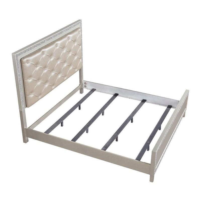 Large Picture of Acme Furniture Sliverfluff BD00239Q Queen Bed with LED