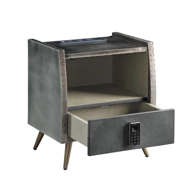 Large Picture of Acme Furniture Doris BD00440 Nightstand with USB & Electric Lock