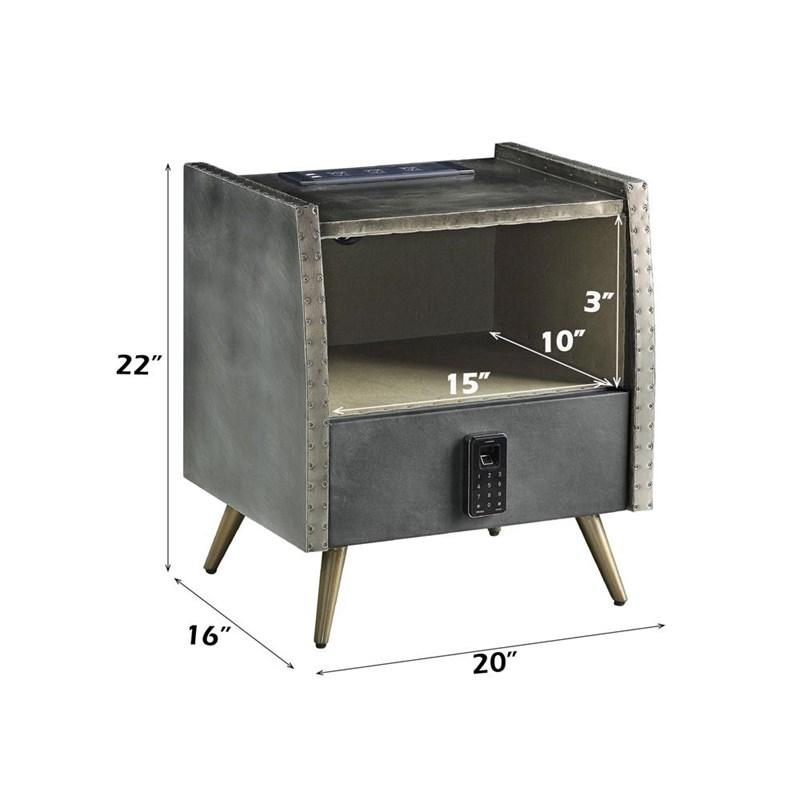 Large Picture of Acme Furniture Doris BD00440 Nightstand with USB & Electric Lock