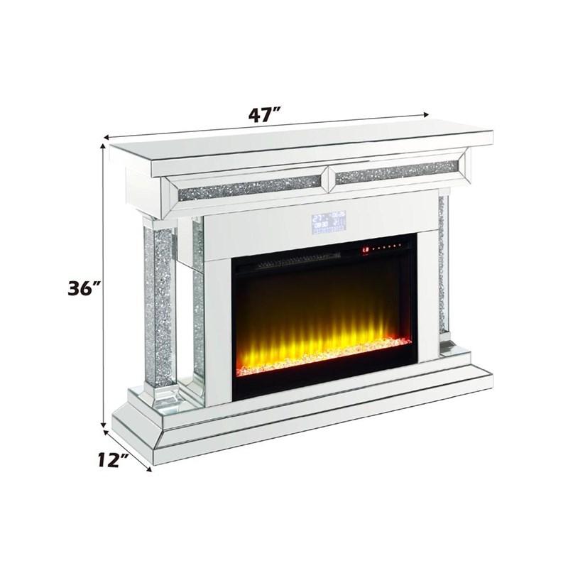 Large Picture of Acme Furniture Noralie AC00510 Fireplace with Bluetooth