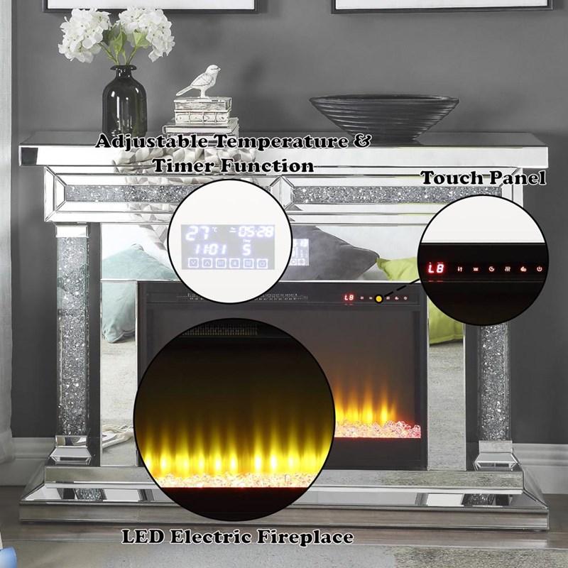 Large Picture of Acme Furniture Noralie AC00510 Fireplace with Bluetooth