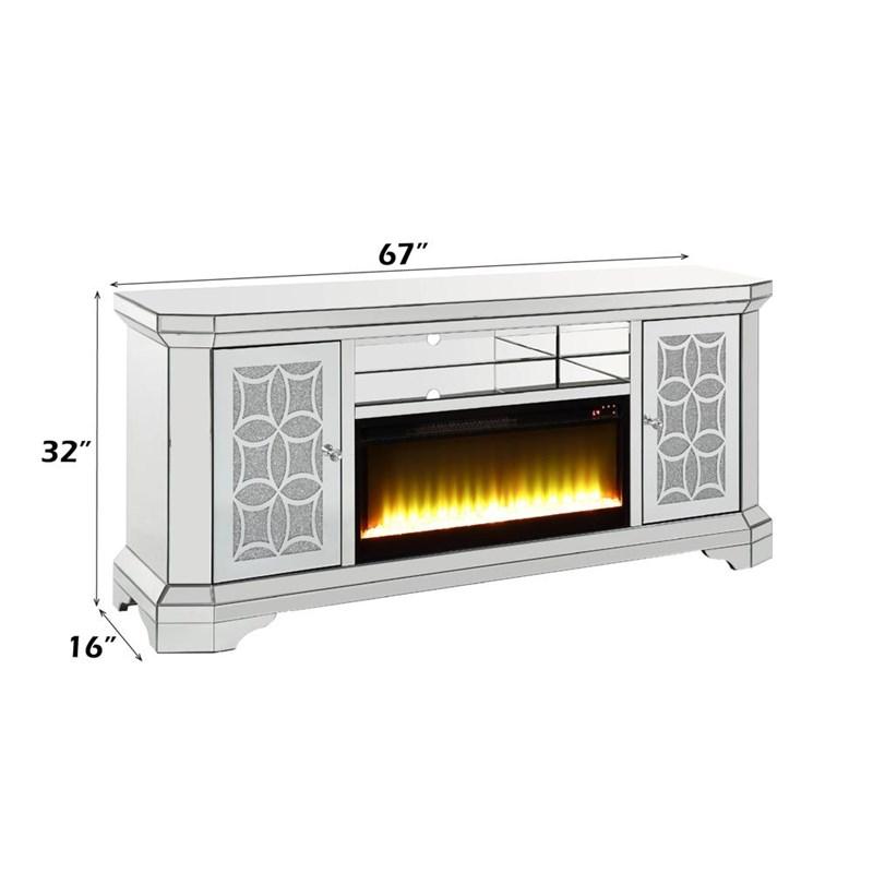 Large Picture of Acme Furniture Noralie LV00520 TV Stand with Fireplace