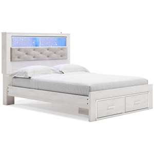 Signature Design by Ashley Altyra B2640B19 Queen Upholstered Bookcase Bed with Storage (Beds - Queen)