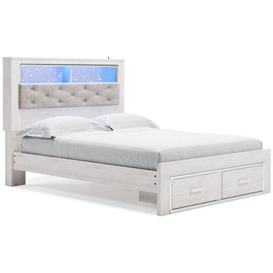 Signature Design by Ashley Altyra B2640B19 Queen Upholstered Bookcase Bed with Storage