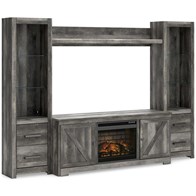 Signature Design by Ashley Wynnlow W440W8 4 pc Entertainment Center with Electric Fireplace (Entertainment Centers)