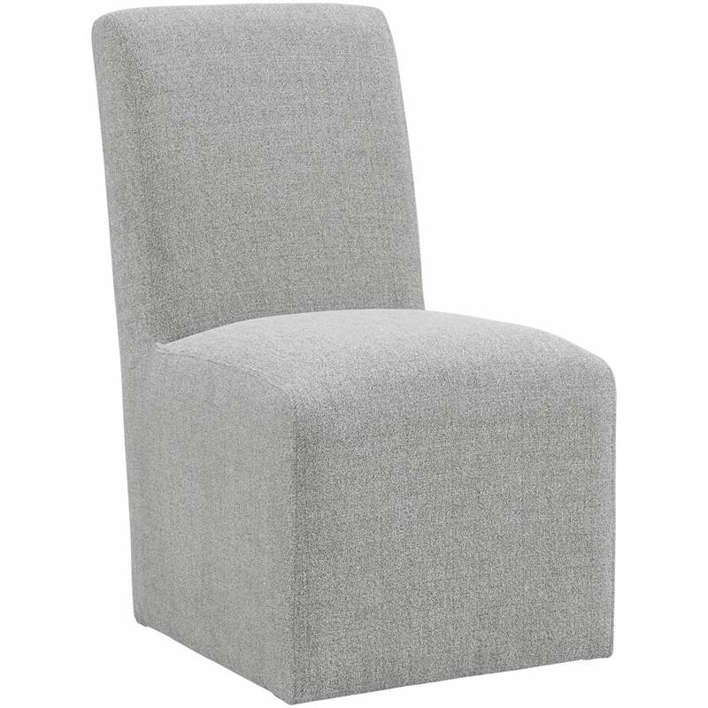 Elements International Nero Upholstered Side Chair Set