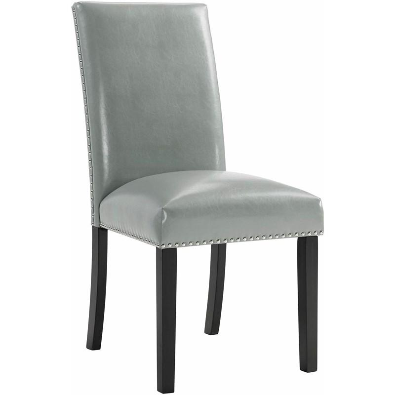Elements International Meridian Dining Side Chair Grey