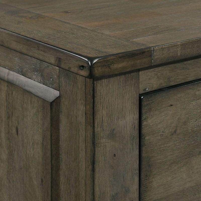 Large Picture of Elements International Maverick Nightstand w/USB Grey