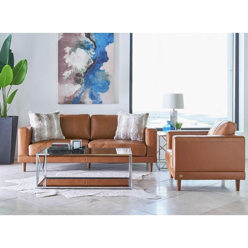 Large Picture of Elements International Hampton Sofa in Fiero Fiero Tan