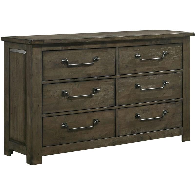 Large Picture of Elements International Maverick Dresser & Mirror Grey