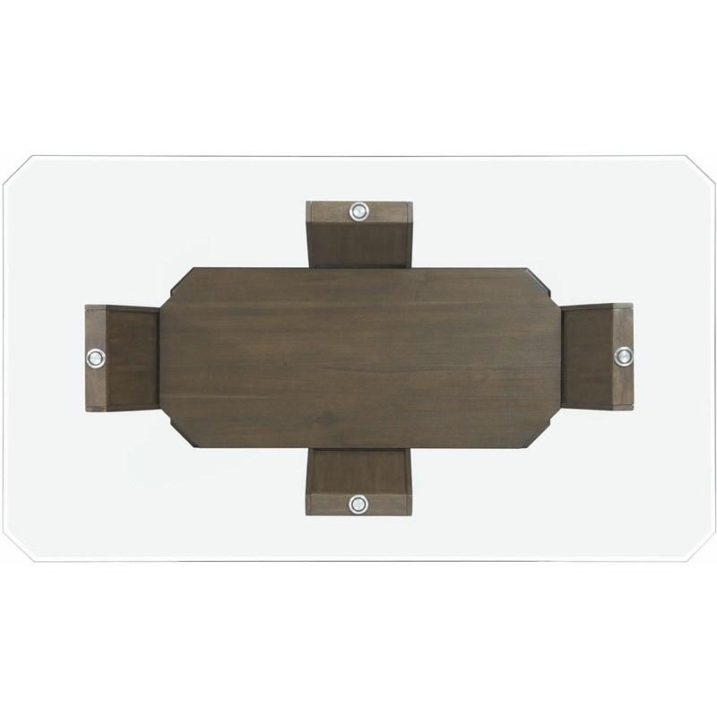 Large Picture of Elements International Dapper Rectangular Standard Dining Table