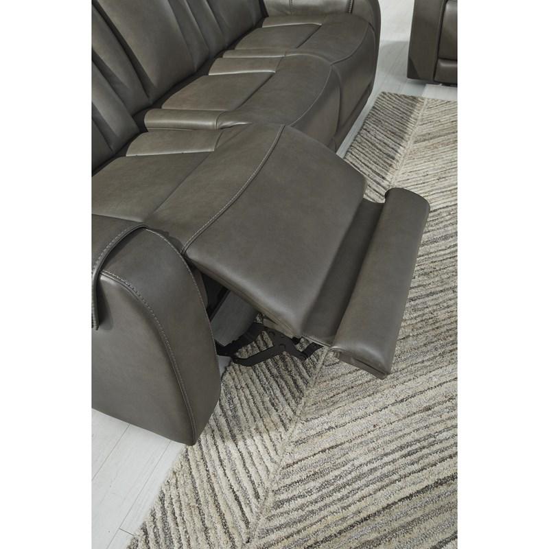 Large Picture of Signature Design by Ashley Card Player 1180815 Power Reclining Sofa with Adjustable Headrest