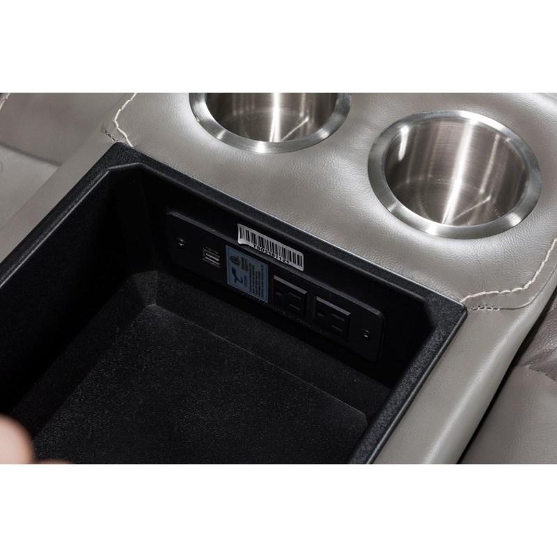 Causeuse inclinable Starwood en polyuréthane avec console (691021) image 2
