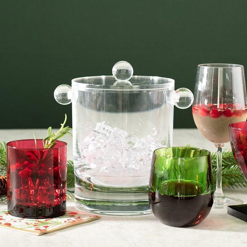Large Picture of Caspari Acrylic 60 oz Ice Bucket & Lid