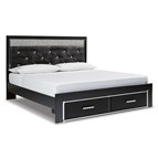 Signature Design by Ashley Kaydell B1420B26 King Upholstered Panel Storage Platform Bed