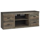 Signature Design by Ashley Trinell EW0446-268 Large TV Stand with Fireplace Option