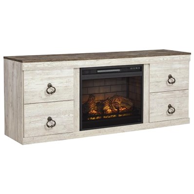 Signature Design by Ashley Willowton EW0267W8 TV Stand with Electric Fireplace