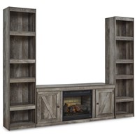 Signature Design by Ashley Wynnlow EW0440W10 3 pc Entertainment Center with Electric Fireplace (Entertainment Centers)