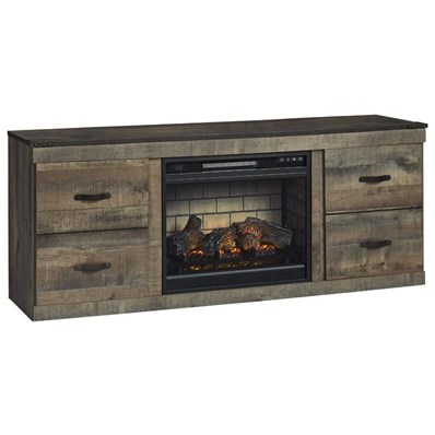 Signature Design by Ashley Trinell EW0446W8 TV Stand with Electric Fireplace