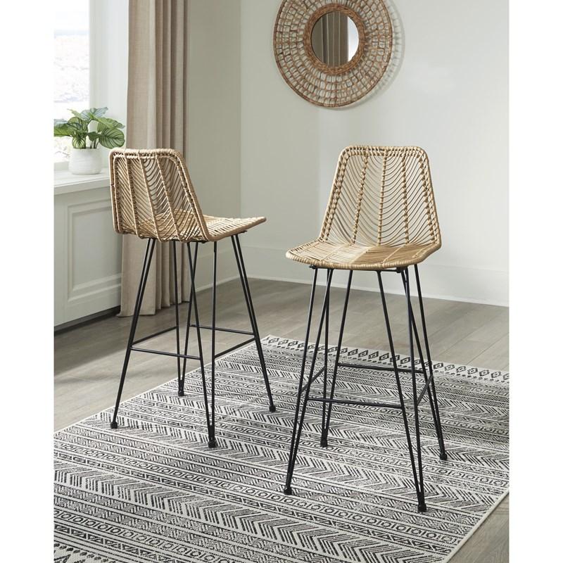 Large Picture of Signature Design by Ashley Angentree D434-230 Tall Upholstered Barstool