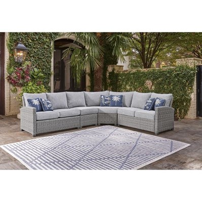 Signature Design by Ashley Naples Beach P439P2 4 pc Outdoor Sectional