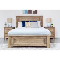 Mako Wood Furniture Tofino 5400 Queen Bed with Storage - Rustic (Beds - Queen)