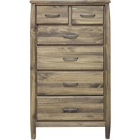 Mako Wood Furniture Tofino 5400-31 6-Drawer Chest - Rustic (Chests - 6 Drawers)