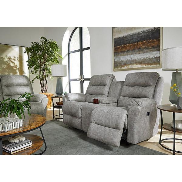 Causeuse inclinable Oren en tissu avec console (Oren L675RY7) image 6