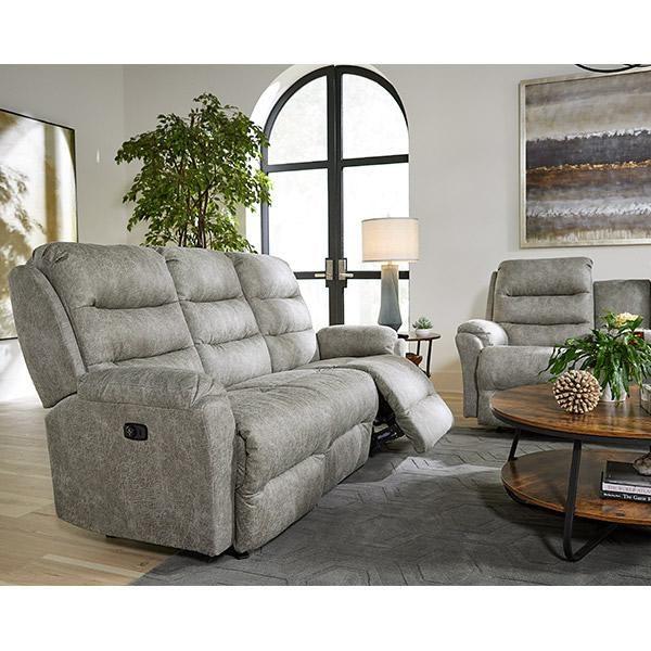 Oren Reclining Fabric Sofa (Oren S675RZ4 Reclining Sofa - Dove) image 6