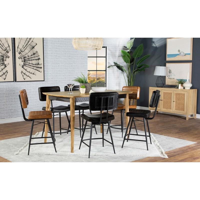 Large Picture of Coaster Furniture Partridge 110659 Leather Counter Chair - Antique Espresso