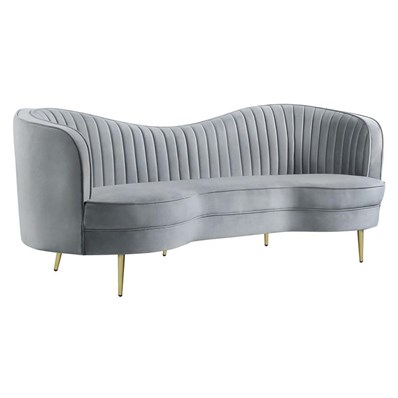 Coaster Furniture Sophia 506864 Upholstered Channel Tufted Sofa - Grey