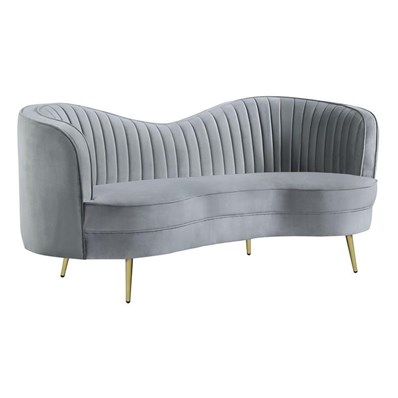 Coaster Furniture Sophia 506865 Upholstered Channel Tufted Loveseat - Grey