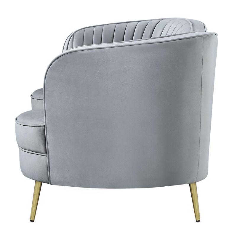 Large Picture of Coaster Furniture Sophia 506865 Upholstered Channel Tufted Loveseat - Grey