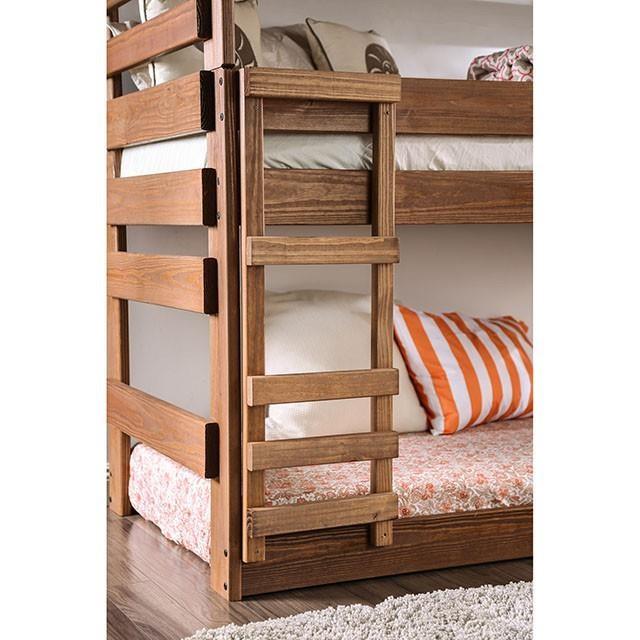 Large Picture of Furniture of America Pollyanna AM-BK500-BED-SLAT Twin Triple Decker Bed