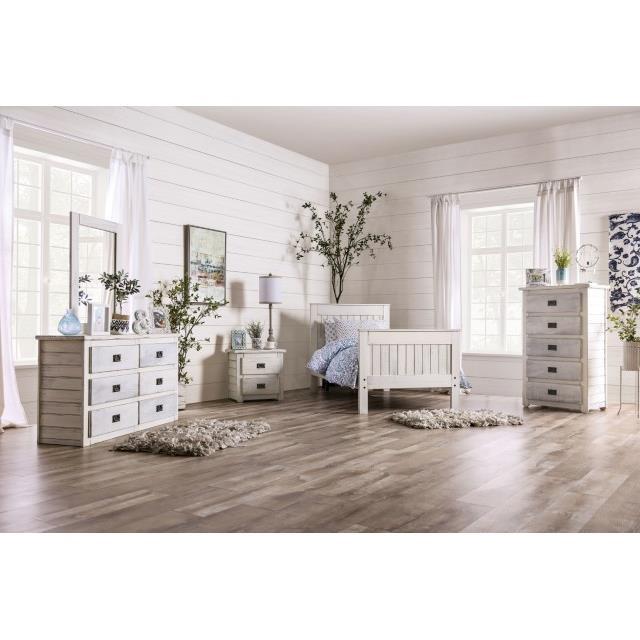Large Picture of Furniture of America Rockwall AM7973WH-F-BED Full Bed