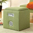 Furniture of America Rythmo CM-AC122GR Speaker Ottoman