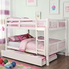 Furniture of America Cameron CM-BK929F-WH-BED-VN Full/Full Bunk Bed, White