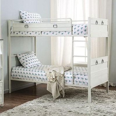 Furniture of America McCredmond CM-BK959WH-BED Twin/Twin Bunk Bed
