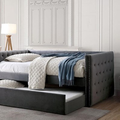 Furniture of America Susanna CM1739GY-BED Daybed w/ Trundle