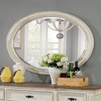 Furniture of America Arcadia CM3150WH-MO Oval Mirror