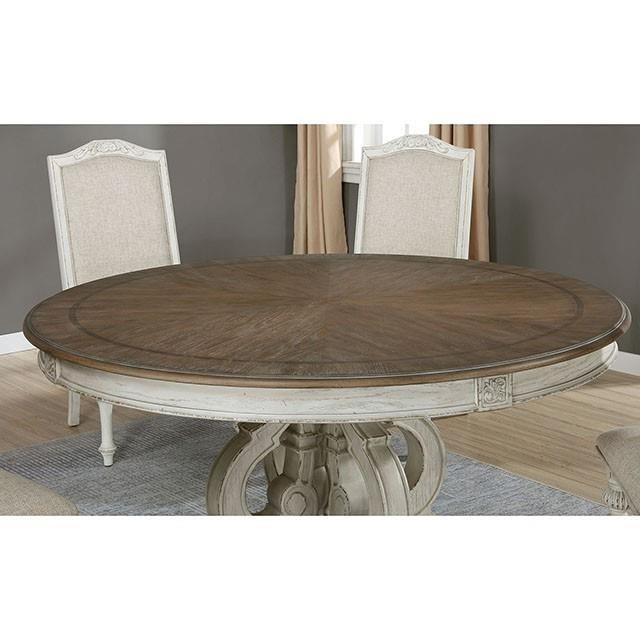 Large Picture of Furniture of America Arcadia CM3150WH-RT Round Table