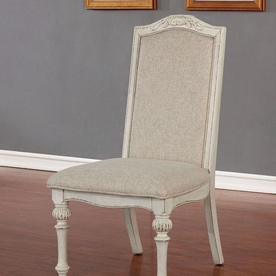 Furniture of America Arcadia CM3150WH-SC-2PK Side Chair (2/Ctn)