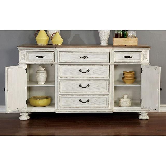Large Picture of Furniture of America Arcadia CM3150WH-SV Server