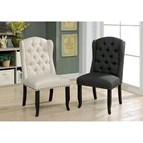 Furniture of America Sania CM3324BK-GY-SC-2PK Side Chair (2/Box)
