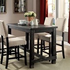 Furniture of America Sania CM3324BK-PT-VN Counter Ht. Table